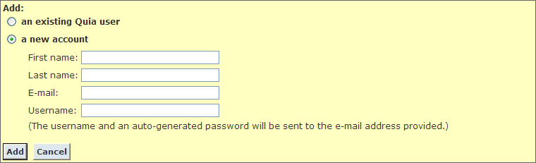 Add instructor screenshot